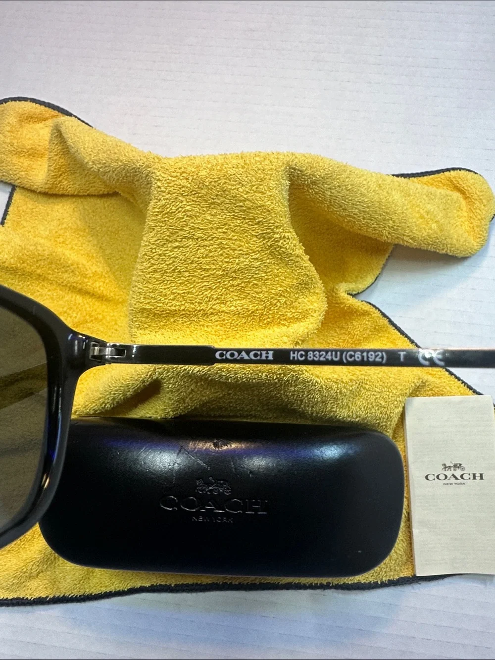 Coach Men’s Black Sunglasses with Black Case
